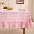 thumbnail image 1 of Romanstile Gingham Ruffled Tablecloth Rectangle -, 1 of 8