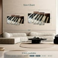 thumbnail image 4 of Elephant Stock Vintage Piano Keys Wall Art - Horizontal Multi Panel Canvas - Living Room Wall Decor - Music Multi Panel - Black And Brown Decor - 68" x 42", 4 of 8