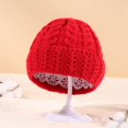 thumbnail image 3 of Txlixc Beanies Match, Sombrero de ganchillo de punto sólido de invierno, adecuado para la familia, el bebé, la madre, el padre Txlixc  moda, 3 of 9