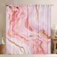 thumbnail image 1 of Erosebridal Rideaux en Marbre Rose Lot de 2 (52x84) pour Filles, Imprimé Feuille Rêveur 30 %-50 % Rideaux Occultants, 1 of 6