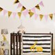 thumbnail image 4 of Paquete de 4 decoraciones de fiesta de oro caliente, pancarta triangular de papel colgante, banderín de bandera, guirnalda para graduación, cumpleaños, suministros para fiesta de boda Zhivalor BST3071856-3, 4 of 6