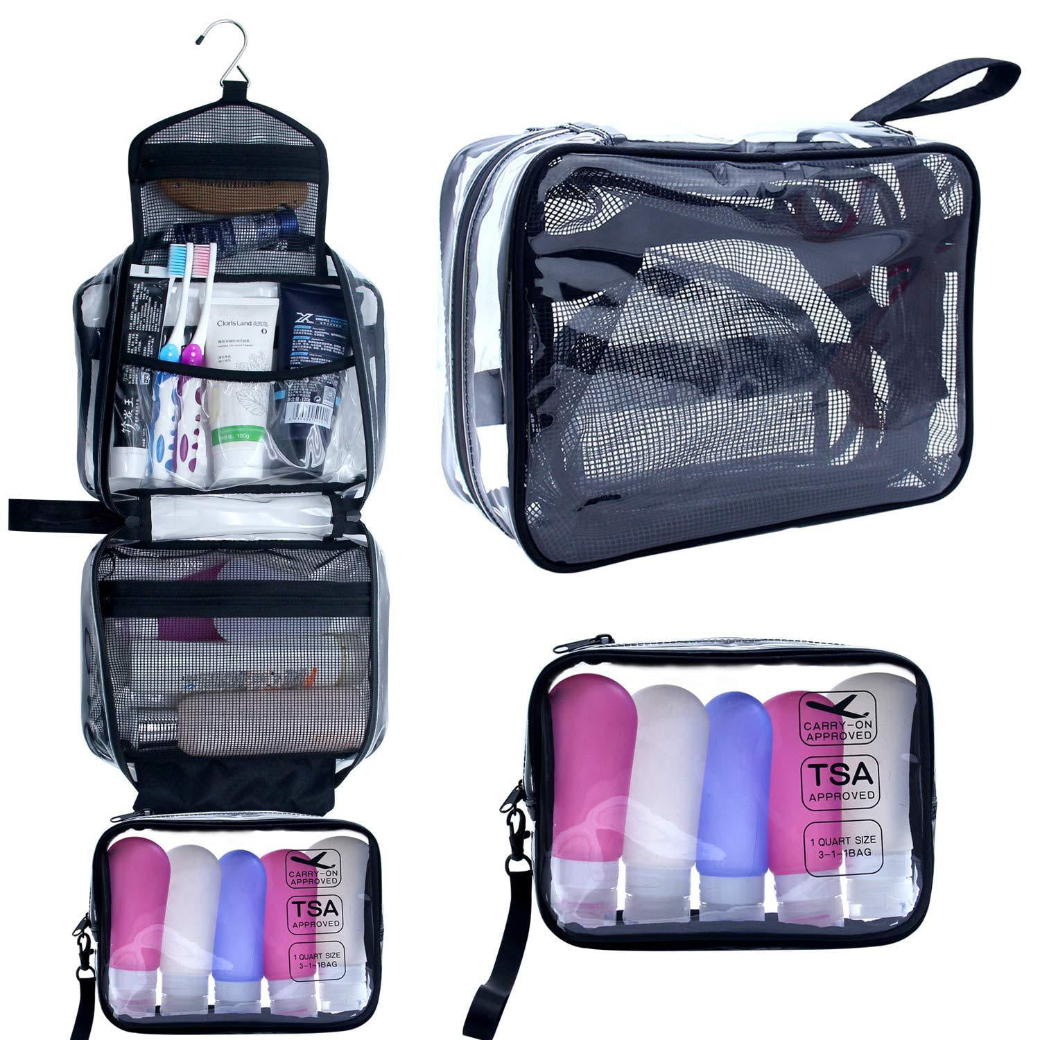 men's clear travel toiletry bag