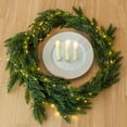 thumbnail image 6 of LED 6FT Artificial Cliff Cedar Garlands, Real Touch Winter Norfolk Pine Garland, Green Artificial Greenery Garland for Table, Mantle, Wall, Indoor, Outdoor Christmas Decorations With light, 6 of 7
