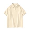 thumbnail image 2 of hoksml Man Plus Size Polos Solid Color Collared Button T Shirt Casual Loose Lapel Shirt Large Size Fashion Athletic Short Sleeve Summer Lightweight Breathable Top, 2 of 4