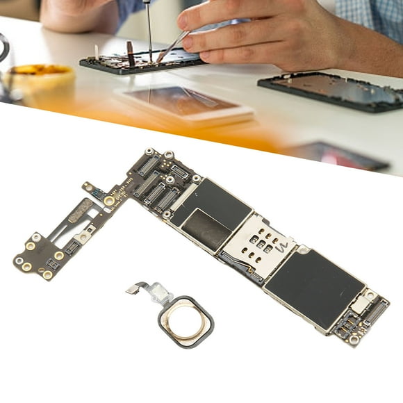 Placa base para teléfono móvil ios teléfono 6 versión estadounidense, reemplazo de placa base desbloqueada con huella digital touch id, placa base lógica desbloqueada profesional