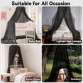thumbnail image 6 of Bed Canopy with Lights, Bed Canopy for Girls Princess with Luminous Stars, Canopy Bed Curtains for Twin to King Size Bed, Baby Kids Adult Indoor Decor Bedroom Reading Nook Halloween Decoration (Black, 6 of 15