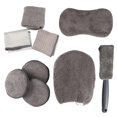 thumbnail image 2 of Kit De Limpieza De Coche De 9 Uds, Herramientas, Toalla De Microfibra, Detalle, Cepillo Para Rueda De Coche, Esponja Para Encerar, Combinación De Herramientas De Limpieza De Coche Eigraketly VI004282-00, 2 of 7