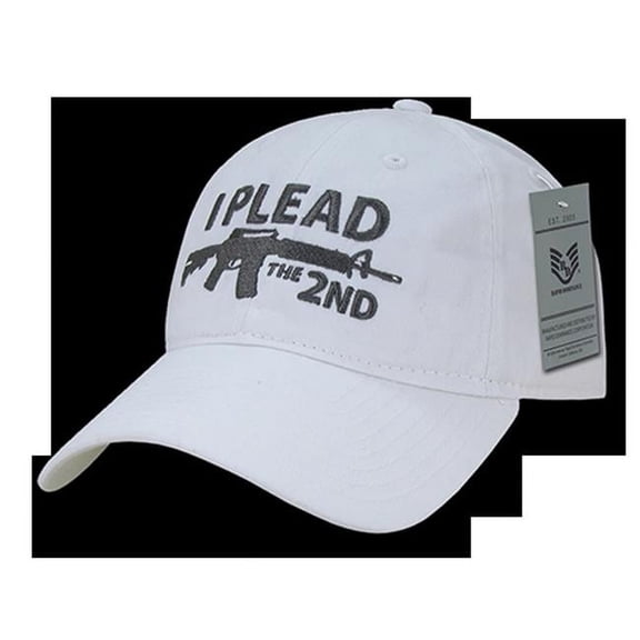 Rapid Dominance I Plead 2nd Relaxed Graphic Cap, White