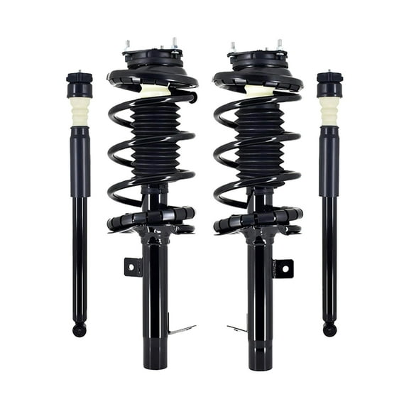 Set of 4 Front Quick Complete Strut-Coil Spring Assembly-Rear Complete Shock Absorber Kit For 2000-2005 Ford Focus