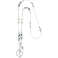 thumbnail image 1 of Porta credencial retráctil de 47 cm con clip para collar, porta credencial con bola larga y cuentas, collar con cordón, porta credencial retráctil con carrete., 1 of 7