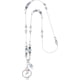 thumbnail image 1 of Porta credencial retráctil de 47 cm con clip para collar, porta credencial con bola larga y cuentas, collar con cordón, porta credencial retráctil con carrete., 1 of 7