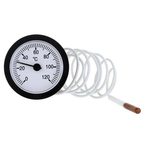 Dial Thermometer for Water Liquid and Oil with Capillary Gauge 0-120\u00b0C