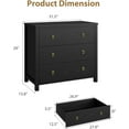 thumbnail image 2 of 3 Drawer Dresser for Bedroom, 29 Inch Tall Chest of Drawers for Closet, Modern Clothes Storage Cabinet & Vertical Drawer Organizer for Living Room, Hallway, Nursery, Black, 2 of 7