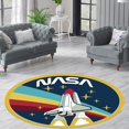 thumbnail image 3 of LaModaHome Rounded Rug Round Rocket RugNon-Slip Rug Washable Mat Child Stain Resistant Living Room Kitchen Carpet 5.9X5.9ft(180X180cm), 3 of 5