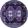 thumbnail image 1 of Ahgly Company Machine Washable Indoor Round Persian Blue Traditional Area Rugs, 4' Round, 1 of 4