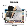 thumbnail image 3 of Dailycode 2 Pack Pencil Pouch for 3 Ring Binder Smooth Zipper Folders with Pockets Clear Window Pencil Case, Big Turtle on Desert, 3 of 6
