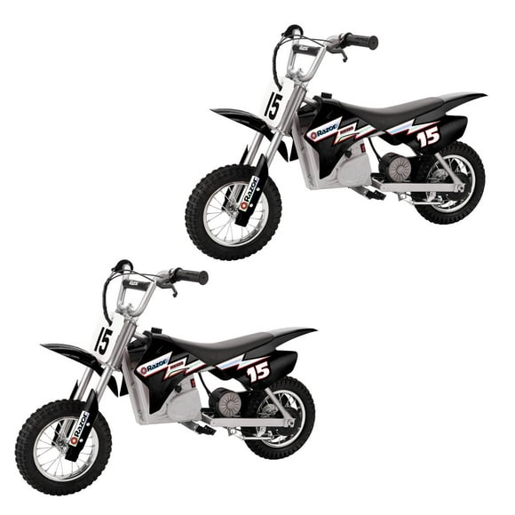 Razor MX400 Roquette 24V Jouet Électrique Motocross Dirt Bike, Noir (2 Pack)
