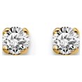 thumbnail image 3 of Auriga Fine Jewelry 14K Yellow Gold 0.10ct Diamond Stud Push-On Stud Earrings for Women, 3 of 5
