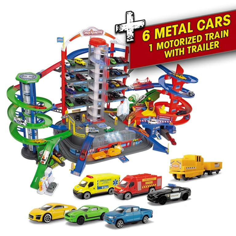 Garage circuit super Dino City Majorette : King Jouet, Garages et