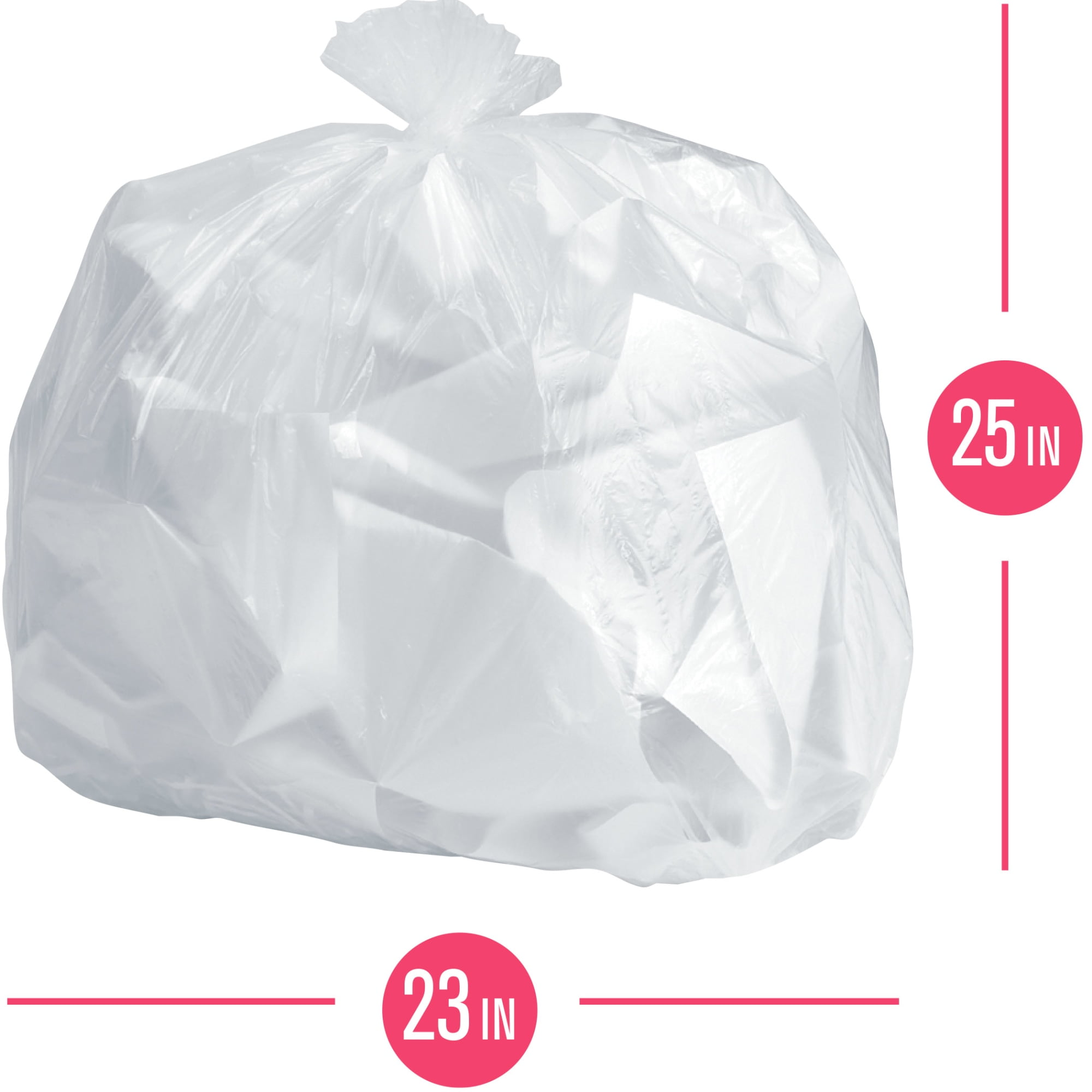 10 Gallon Clear Trash Bags - The Box Station