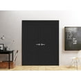 thumbnail image 3 of Interior Solid French Double Doors 64 x 80 inches / Mela 7001 Painted Black / Wood Interior Solid Panel Frame / Closet Bedroom Modern Doors, 3 of 5
