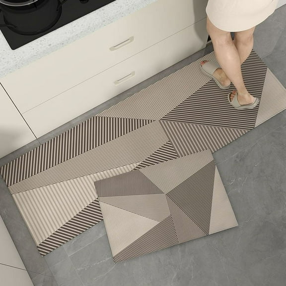 Namzi Bathroom Rug Mat , Non-Slip Plush Shaggy Bath Carpet, Machine Wash Dry, Bath Mats for Bathroom Floor, Tub and Shower, Bathroom Runner Bathmat Accessories Decor, Brown 06,16*24inch