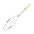 thumbnail image 3 of Cesta para Barbacoa con Mango de Madera, Cesta Plegable para Parrilla de Pescado, Rejilla para Barbacoa para Picnic, Fiesta Al Aire Libre, Cocinar Fil, 3 of 8