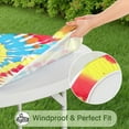 thumbnail image 5 of Colorful Tie Dye Pattern Round Fitted Tablecloth with Elastic Edge,Dining Table Cover Waterproof,Outdoor Round Tablecloth for Camping,Dining,Indoor and Outdoor, 5 of 7