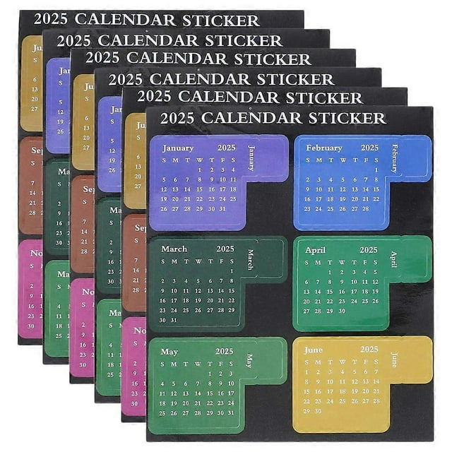 3 Sets Diy 2025 Planner Stickers Set Self Adhesive Calendar Stickers Notepad Calendar Index Stickers Colored Calendar Stickers