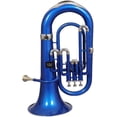 thumbnail image 1 of Brass Bb Flat Musical Instrument Euphonium 3 Valve With Free Hard Case Mouthpiece (Blue), 1 of 5