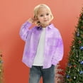 thumbnail image 3 of XinLfly Boys'Long Sleeve Christmas Snow Printed Button-Down Dress Shirts Toddler Lapel Collared Shirt with Chest Pocket,Purple,Purple 8-9, 3 of 6