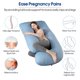 thumbnail image 2 of Almohada de embarazo Cauzyart en forma de U para todo el cuerpo con funda refrescante, 2 of 6