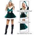 thumbnail image 3 of Disfraz Leg Avenue Señora Claus Vestido con Capucha y Cinturón XL Verde, 3 of 4