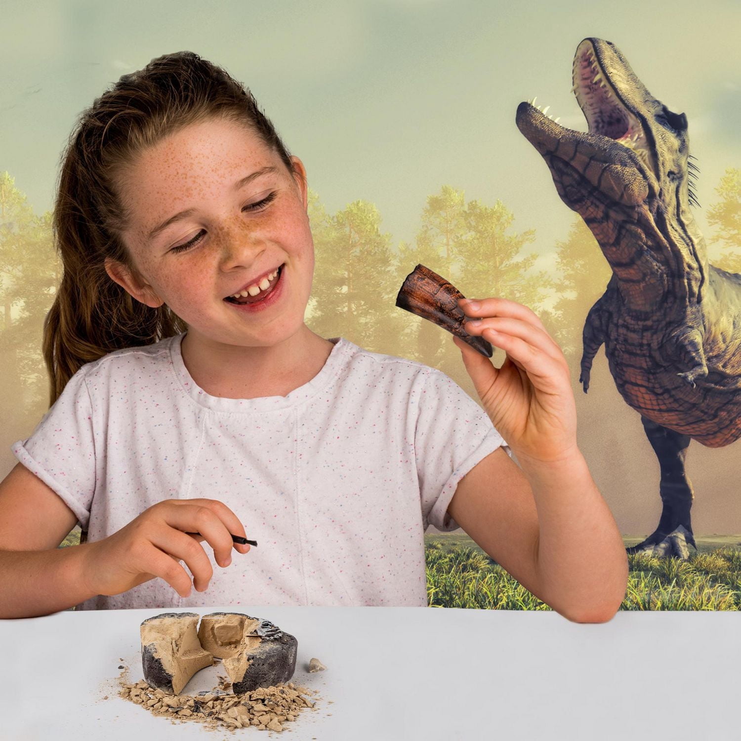 Trousse de fouille fossile dino National Geographic