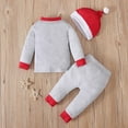 thumbnail image 5 of Lovebay Baby Santa Claus Outfit Newborn Boy Christmas Outfits Toddler Tops+Long Pants +Hat 3Pcs Set 6-12 Months, 5 of 10