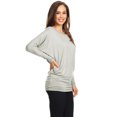 thumbnail image 2 of Women's Trendy style dolman sleeves solid tunic top, 2 of 3