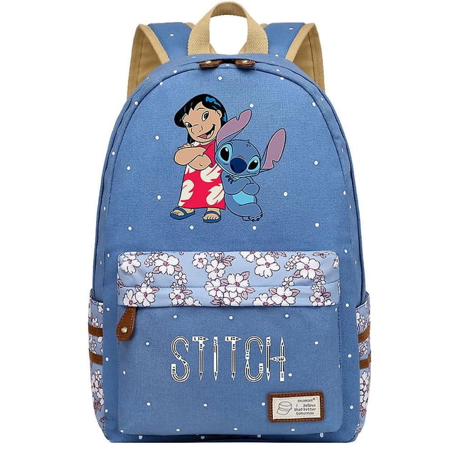 Lilo & Stitch Backpacks For Women And Men - School Bag For Teenagers - Canvas Laptop Backpack With Large Capacity - Rucksack Featuring Anime Mochilas