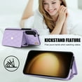thumbnail image 3 of Compatible with Samsung Galaxy S23 Plus Wallet Case with Crossbody Strap and Wrist Strap, RFID Blocking Stand PU Leather Credit Card Holder Cell Accessories Phone Cover Magnetic Buckle - Violet, 3 of 9