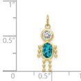 thumbnail image 2 of Pendentif Breloque Collier Pierre de Naissance Garçon Décembre en Or Jaune 10k Enfant, 2 of 6