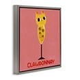 thumbnail image 3 of Stupell Industries Clawdonnay Feline Wine Animals Painting Gray Floater Framed Canvas Art Print Wall Art, 25 x 25, 3 of 9