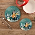 thumbnail image 2 of FREEAMG Snowman Girl Winter Tree Heat Resistant Trivets Potholders 2PCS,Round Cotton Weave Handmade Pot Holder, Non-Slip Hot Mats Kitchen Dining Plate Mat, 2 of 7