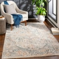 thumbnail image 2 of Surya Laila LAA-2310 79x114" Rectangle Traditional Fabric Rug in Cream/Teal, 2 of 7