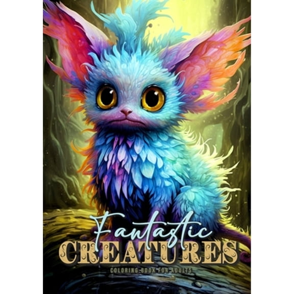 Pre-Owned Fantastic Creatures Coloring Book for Adults: cute Creatures Coloring Book Grayscale cute Monsters Coloring Book for Adu, (Paperback)
