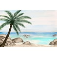 thumbnail image 2 of Biscardi, Nicholas 32x22 White Modern Wood Framed Museum Art Print Titled - Beach Time Sunrise II, 2 of 4