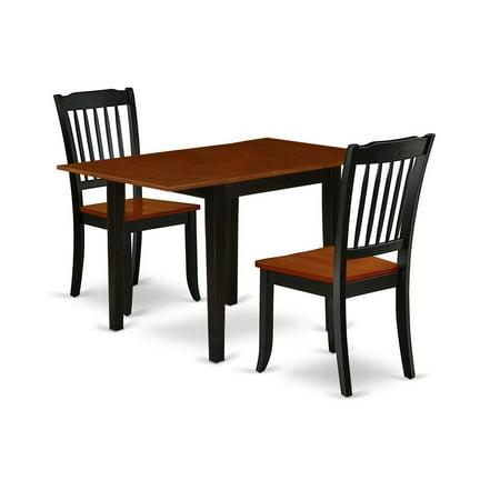 East West Furniture Dining Room Set Black & Cherry NDDA3-BCH-W East West Furniture Dining Room Set Black & Cherry NDDA3-BCH-W