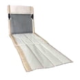 thumbnail image 3 of Silla plegable para playa, camping, balcón, tienda de campaña, asiento de ocio, multifuncional, compacta, para exteriores, playa, reclinable, silla de Beige Blanco, 3 of 8