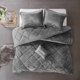 thumbnail image 1 of Juego de Funda Nórdica, Edredón Nórdico de Terciopelo, Acolchado de Lujo con Diamantes, Edredón Gris, 1 of 17