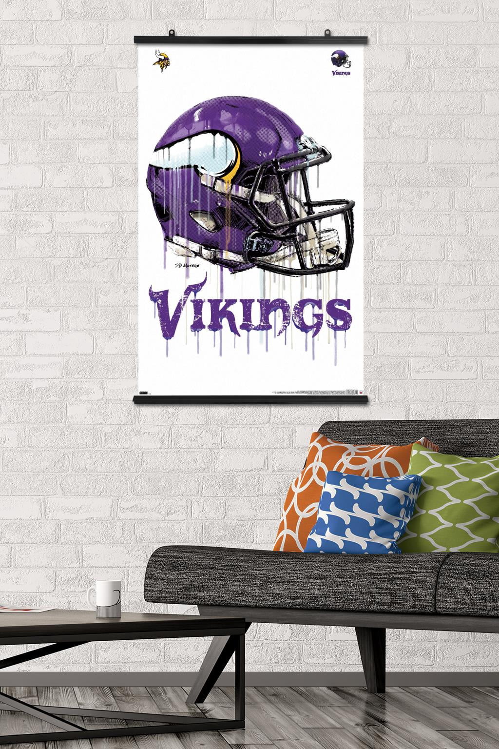 NFL Minnesota Vikings - Drip Helmet 20 Wall Poster, 22.375" x 34"
