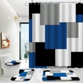 thumbnail image 1 of Juego de baño de 4 piezas con cortina de ducha y alfombras, juego de cortina de ducha de baño de color dorado y morado con alfombras, incluye cortina de ducha con 12 ganchos, alfombrilla de baño, 1 of 7