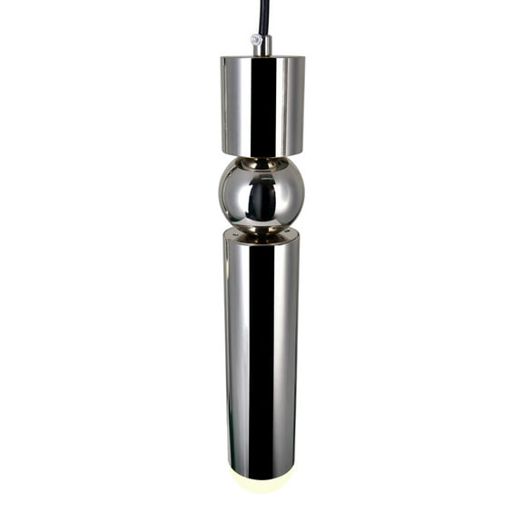 CWI Lighting Chime Metal LED Mini Pendant in Polished Nickel